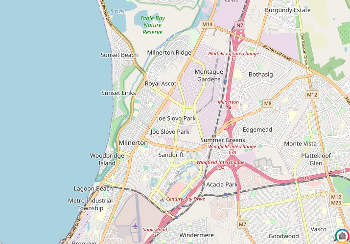 Map location of Joe Slovo Park